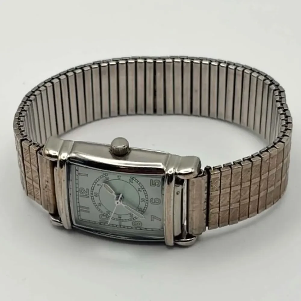 Silver & Yellow Retro Watch